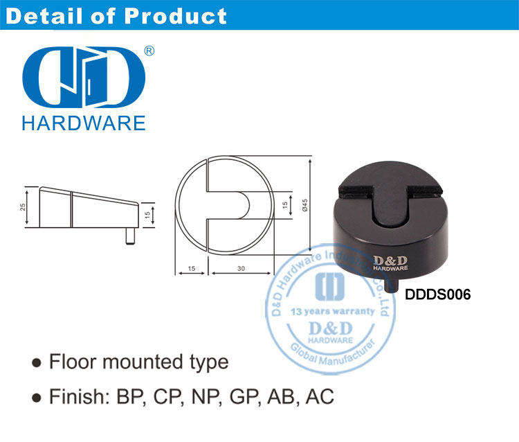Rubber Draft Door Stopper Tope de goma para puerta de tiro