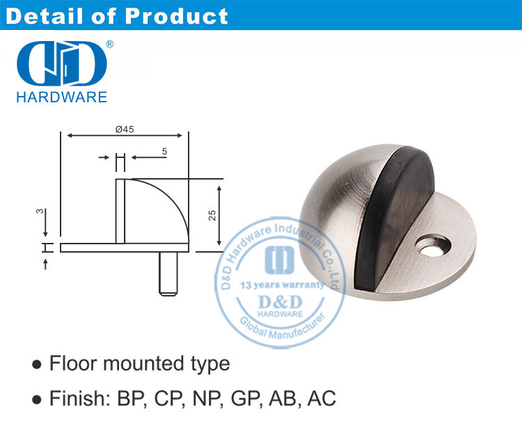 Split Type Door Stopper Tope de puerta tipo dividido