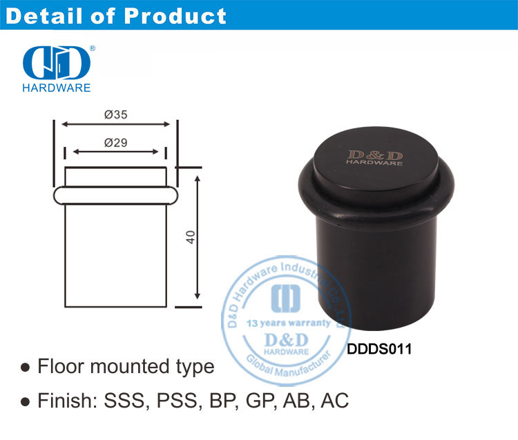 Cylindrical Door Stoppers Topes de puerta cilíndricos