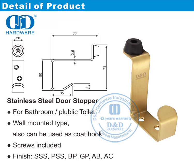 door stop Tope de puerta comercial