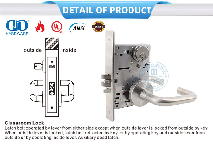 Classroom Door Lock Cerradura de puerta de aula
