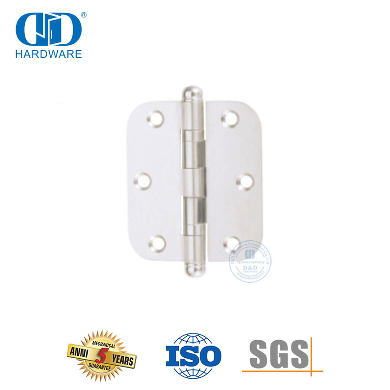 Herrajes para bisagra de puerta de acero inoxidable con punta de bola de esquina redonda-DDSS046