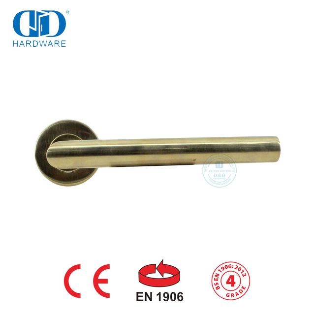 BS EN 1906 Hardware de cerradura de puerta Manijas de puerta de palanca de montaje comercial-DDTH003-PVD