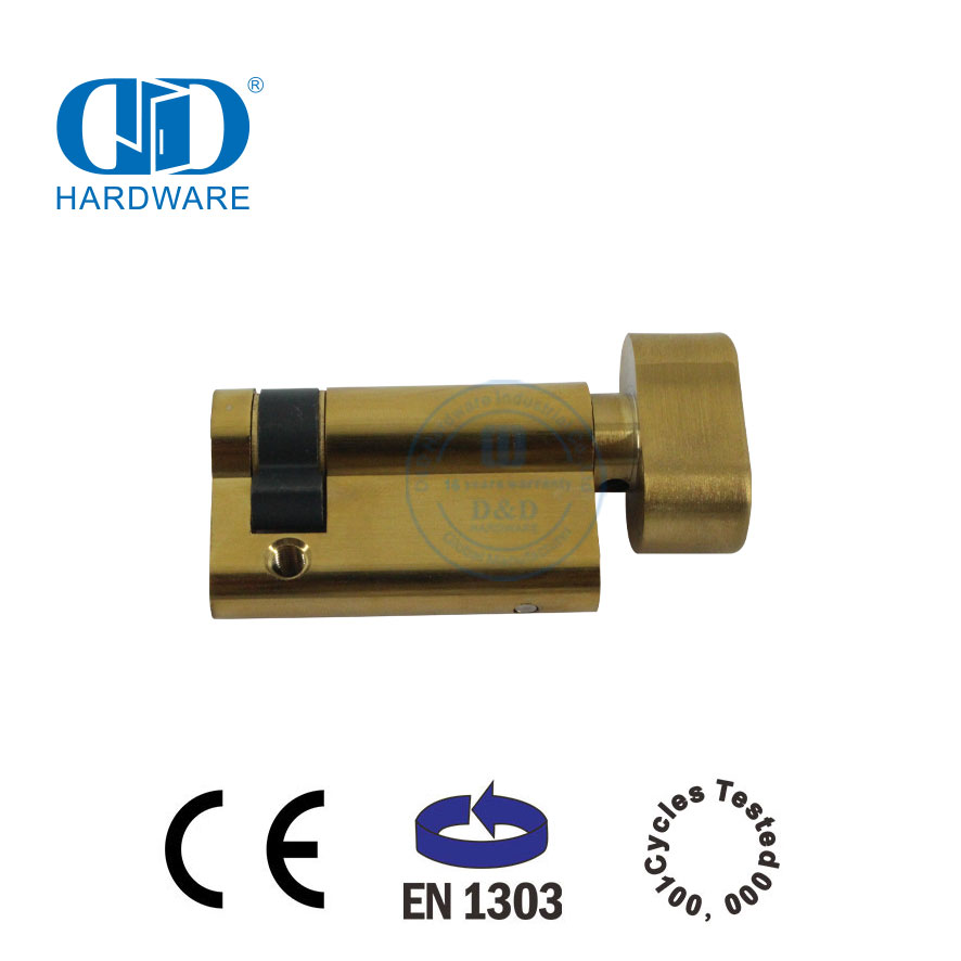Certificación EN 1303 Medio cilindro con giro de pulgar para cerradura de embutir-DDLC009-45mm-SB
