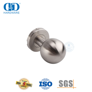 Manija de palanca de perilla redonda con forma de esfera de acero inoxidable para puerta de baño-DDTH031-SSS
