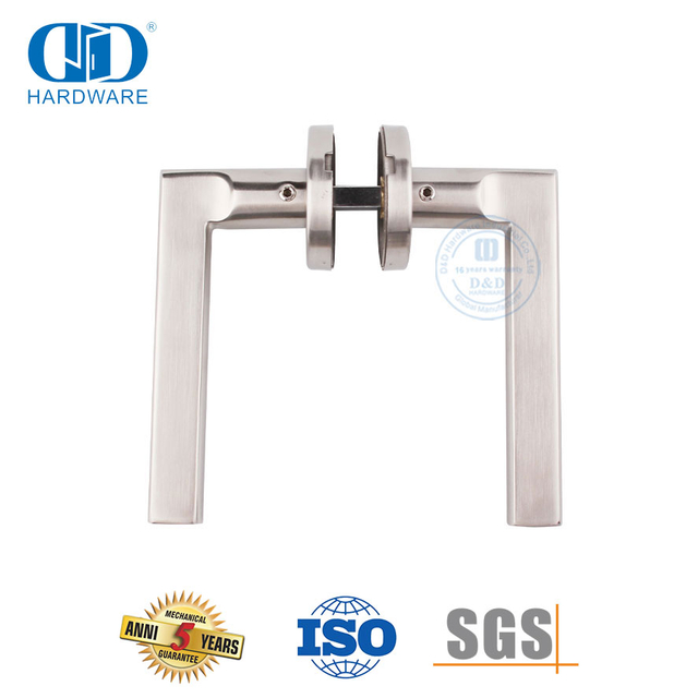 Accesorios de puerta estilo europeo Manija de palanca sólida para puerta de aluminio-DDSH023-SSS