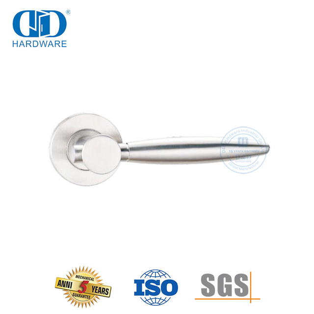 Accesorios de herrajes para puertas de madera Manija de palanca dividida sólida de acero inoxidable-DDSH042-SSS