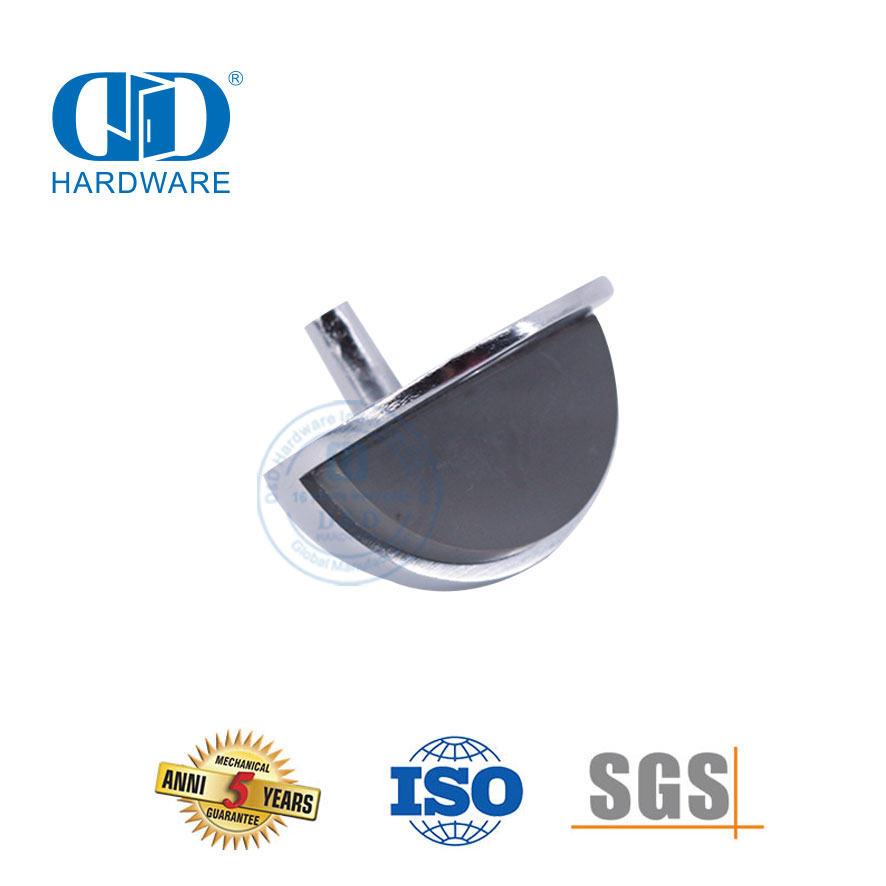Herraje para puerta Hardware cromado satinado Soporte de tope para puerta para edificio comercial-DDDS005-SC