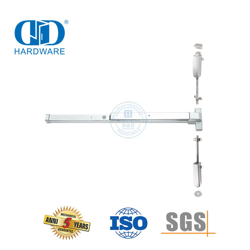 Accesorios de puerta de acero inoxidable Hardware de salida de pánico de media longitud tipo vertical-DDPD030-SSS