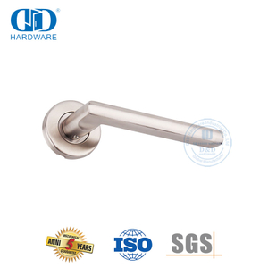 Herrajes para puertas de dormitorio Palanca de puerta Manija hueca en ángulo recto-DDTH035-SSS