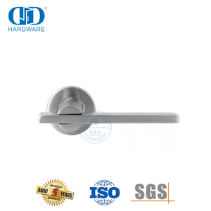 Manija de palanca tubular plana para puerta principal de diseño elegante y simple-DDTH041-SSS