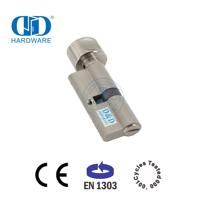 EN 1303 Cilindro único para puerta de entrada de alta seguridad con giro-DDLC002-70mm-SN