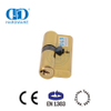 EN 1303 Cilindro de cerradura con doble llave de latón pulido para puerta de madera-DDLC003-60mm-PB