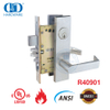 Cerradura de embutir de puerta ANSI de alta seguridad con clasificación UL contra incendios para edificio de apartamentos-DDAL20