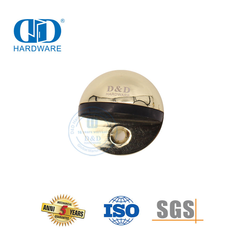 Tope de puerta semicírculo de hardware de aleación de zinc con acabado PVD-DDDS004-PVD