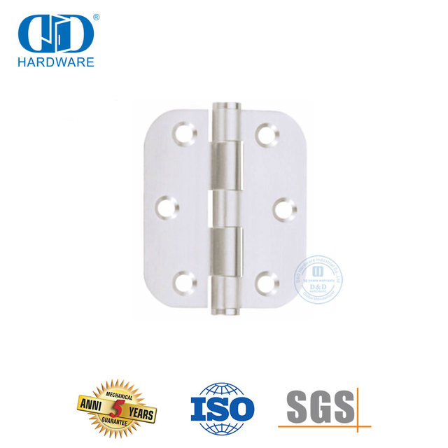 Bisagra de puerta de rodamiento oculto con punta plana y esquina redonda de acero inoxidable-DDSS047
