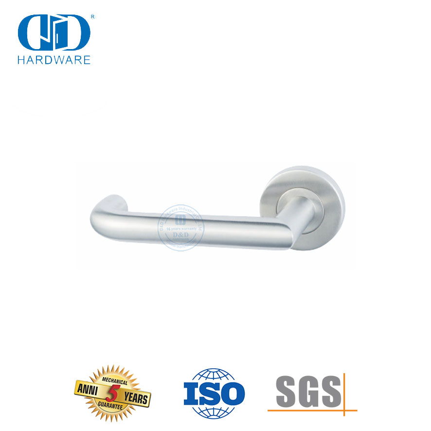 SUS 304 Juego de cerradura de embutir Manija de palanca de puerta delantera para Office-DDTH018-SSS