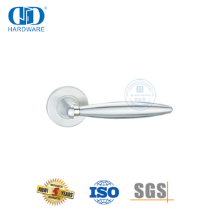Herrajes para edificios comerciales de acero inoxidable Manija de palanca sólida de estilo único-DDSH033-SSS