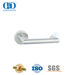 Juego de cerradura de embutir Accesorios de hardware Manija de palanca doble en ángulo recto-DDTH027-SSS