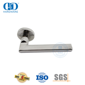 Manija de palanca tubular hueca de doble curvatura simple de acero inoxidable pulido-DDTH035-PSS