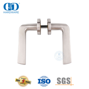 Manija de palanca de puerta francesa de tubo de acero inoxidable para proyecto de centro comercial-DDTH034-SSS