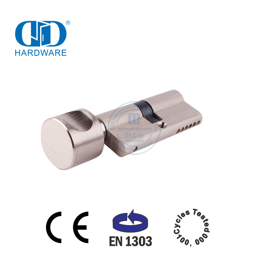 EN 1303 Cilindro de cerradura giratoria y llave de latón macizo-DDLC001-70mm-SN