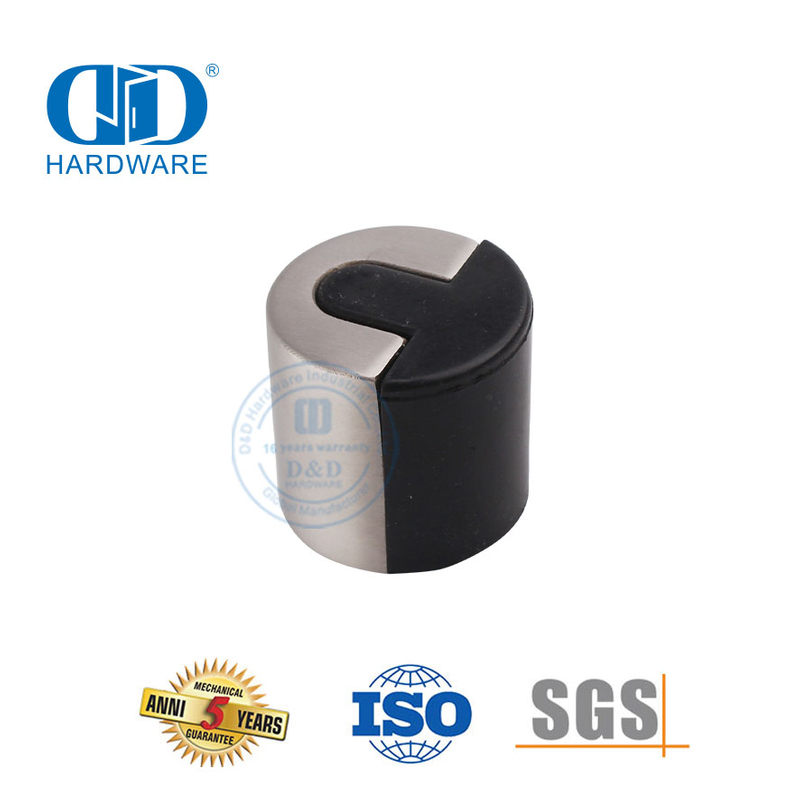 Tope de puerta interior de acero inoxidable satinado de estilo moderno montado en el piso Tipo-DDDS012-SSS