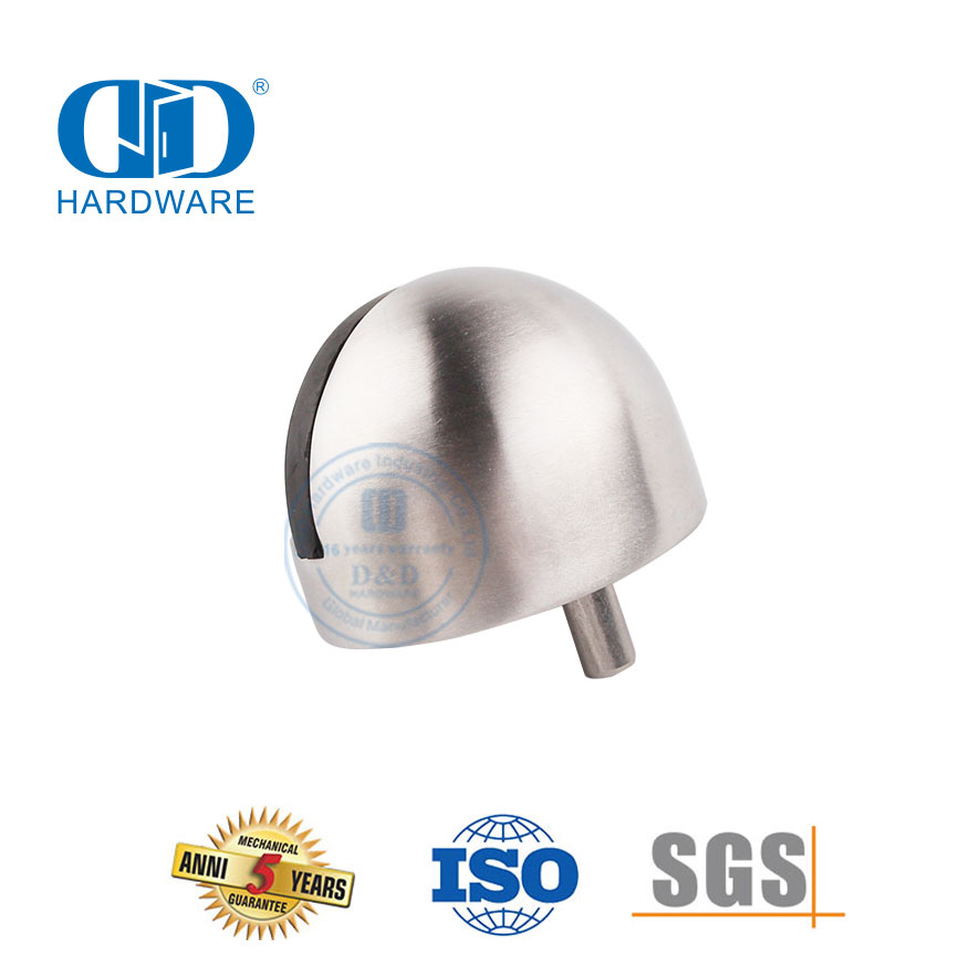 Tope de puerta semiesférico montado en el piso de acero inoxidable de alto estándar-DDDS002-SSS