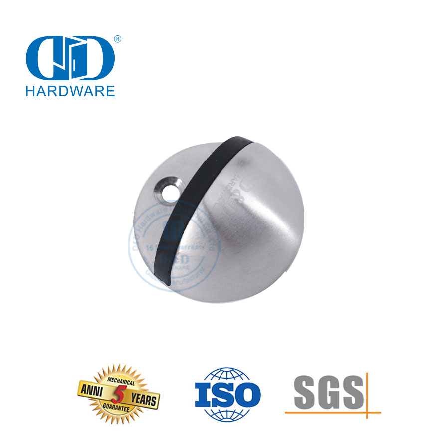 Tope de puerta tipo hemisferio montado en el piso de estilo moderno de acero inoxidable-DDDS001-SSS