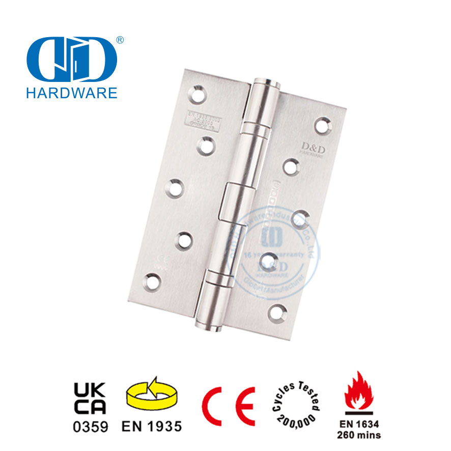 Bisagra de puerta de mortaja resistente al fuego de 5 pulgadas con certificación CE de grado 13 de alta calidad -DDSS001-CE