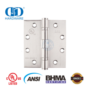 Bisagra de puerta exterior resistente al fuego BHMA ANSI Grado 2 para edificios comerciales-DDSS001-ANSI-2-4.5x4x3.4mm