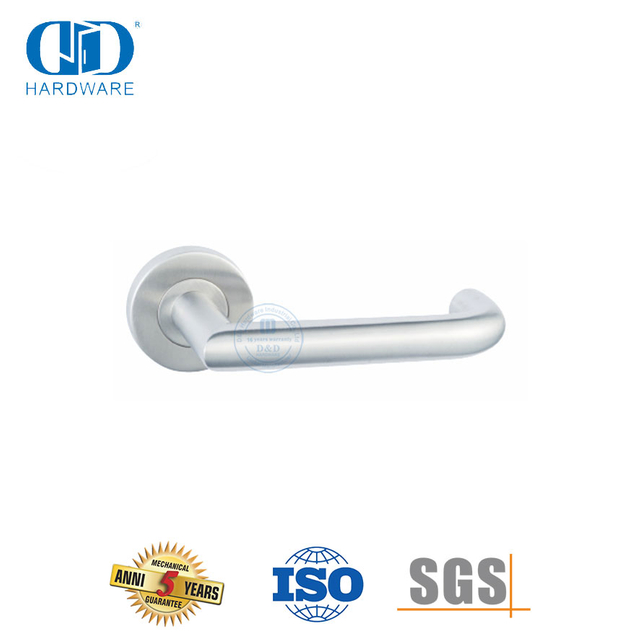 SUS 304 Juego de cerradura de embutir Manija de palanca de puerta delantera para Office-DDTH018-SSS