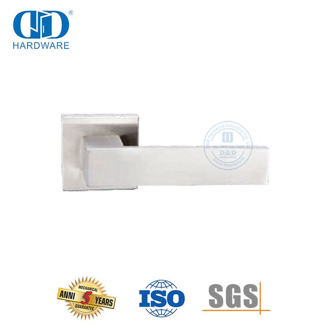 Manijas de palanca sólidas de herrajes para puertas de metal de estilo europeo de alta calidad-DDSH058-SSS