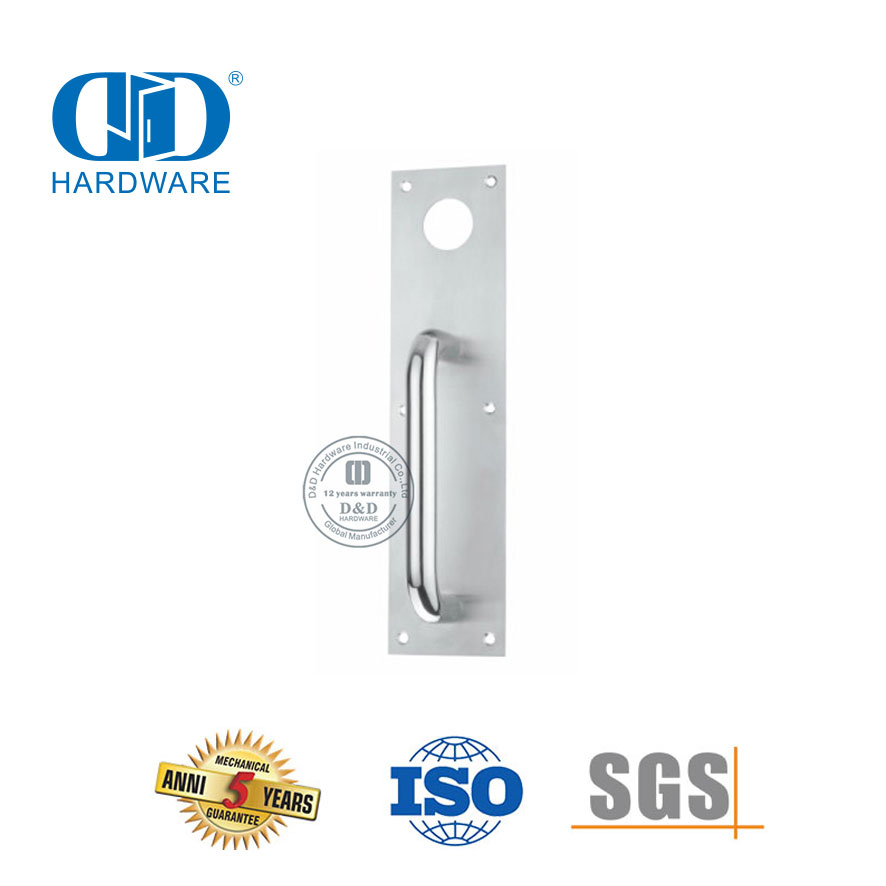 Placa de cierre nocturno de hardware de cerradura de puerta de salida de pánico de acero inoxidable 304-DDPD011-SSS