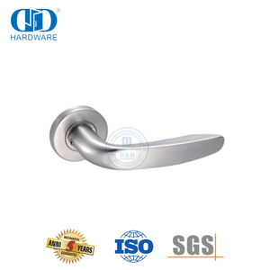 Manija de palanca de puerta hueca de esquina redonda en forma de L SUS 304-DDTH038-SSS