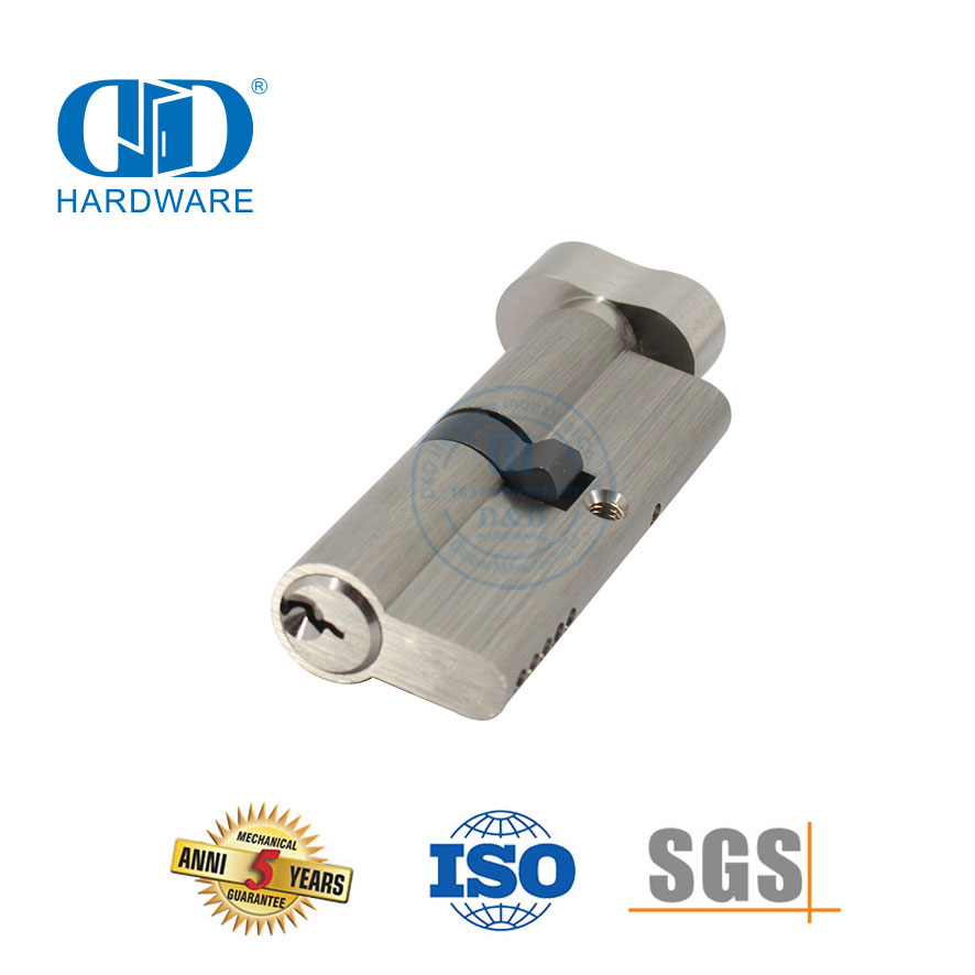 Certificación EN 1303 Perilla de maní Cilindro de cerradura simple de latón macizo-DDLC014-70mm-SN