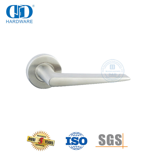 Construction Hardware SS 304 Manija de palanca sólida para puertas de oficina-DDSH044-SSS