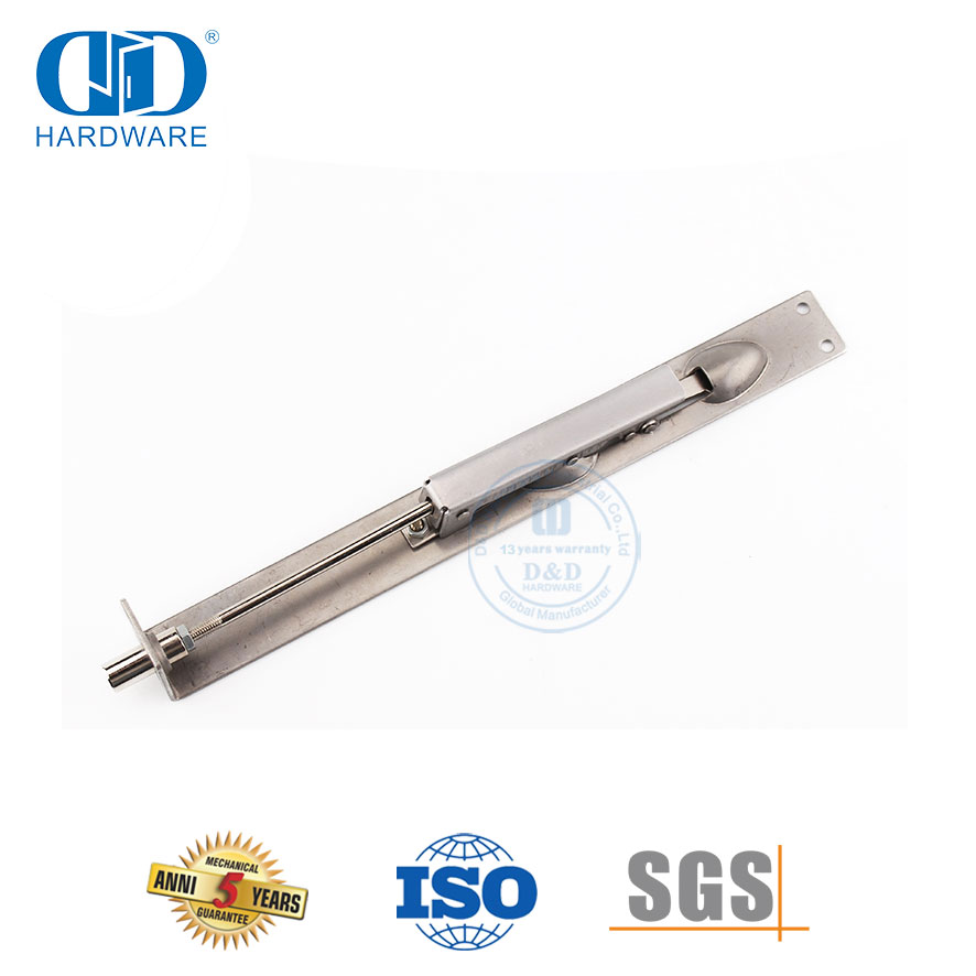 Perno rasante duradero de alta calidad de acero inoxidable para puerta de madera-DDDB006-SSS