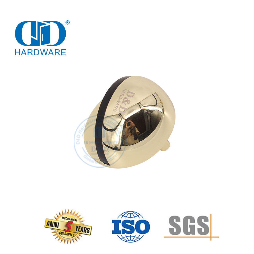 Tope de puerta semicírculo de hardware de aleación de zinc con acabado PVD-DDDS004-PVD