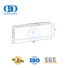 Accesorios de parche inferior de aluminio con herrajes de vidrio con cubierta de acero inoxidable-DDPT001