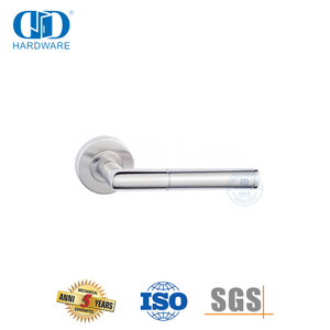 Manija de palanca tubular interior de privacidad SUS 304 de nuevo estilo-DDTH028-SSS
