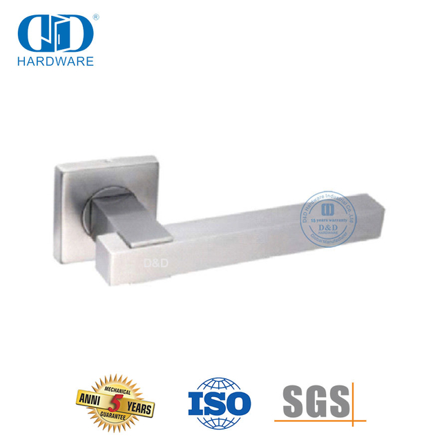 Palanca de manija de puerta de ángulo recto de acero inoxidable para edificio comercial-DDTH048-SSS