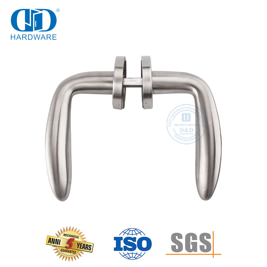 Accesorios de hardware para puertas dobles Manija de puerta sólida de seguridad contemporánea de diseño moderno-DDSH019-SSS