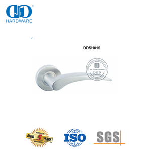 Manija sólida de palanca de puerta de entrada principal de acero inoxidable de estilo moderno-DDSH015-SSS