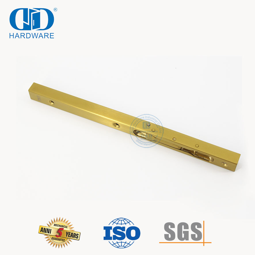 Hardware decorativo Latón satinado Puerta de madera Perno empotrado de seguridad-DDDB008-SB