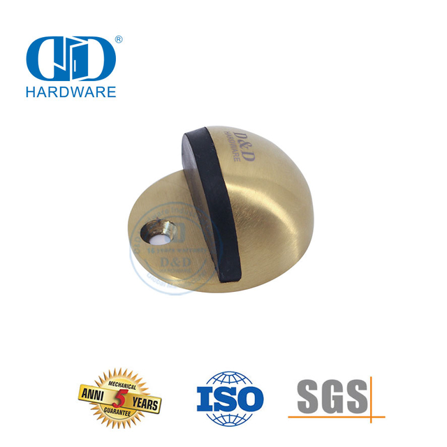 Herrajes para puertas de madera Soporte para tope de puerta tipo montado en el piso de buena calidad-DDDS001-SB