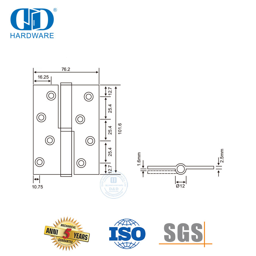 Buen precio y alta seguridad. Bisagra de elevación de acero inoxidable de uso generalizado-DDSS022