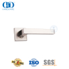 Herrajes para puertas de pasillo de paso, manijas de palanca cuadradas con acabado satinado-DDTH020-SSS