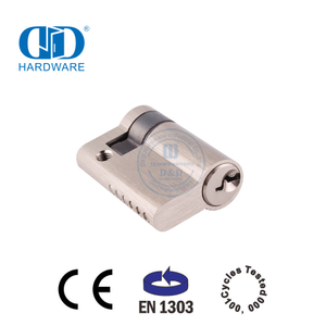 EN 1303 Cilindro de media cerradura de latón macizo con llave normal-DDLC010-45mm-SN