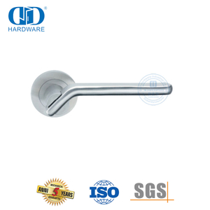 Accesorios europeos para puertas de entrada Manijas de puerta de palanca sólida de acero inoxidable 304-DDSH040-SSS